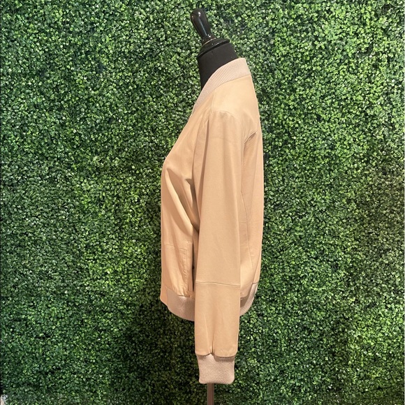 Vince leather bomber jacket - tan - Picture 4 of 14